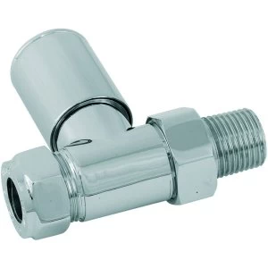 Image of Wickes Smooth Head Straight Radiator - Chrome Pack of 2