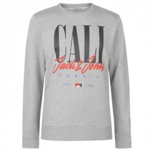 Image of Jack and Jones Original Art Sign Crew Sweater - Lt Grey Mel