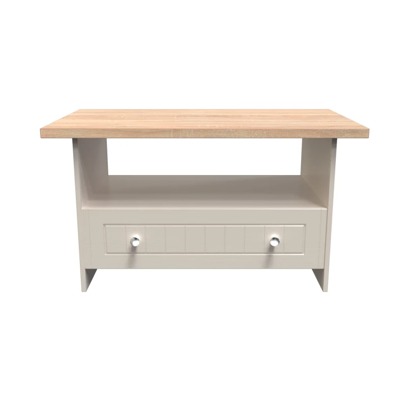Image of Ready Assembled 2 U Norton Bottom Drawer Coffee Table (Ready Assembled) in Taupe Size: Medium Taupe Unisex Medium