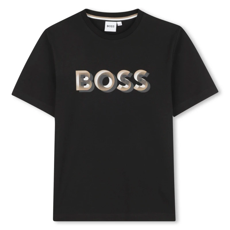 Image of Boss Logo Tee Juniors Black male 8Y