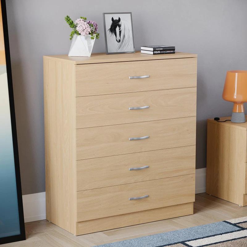 Image of Lassic Vida Designs Riano 5 Drawer Chest Pine unisex 5 Drawers