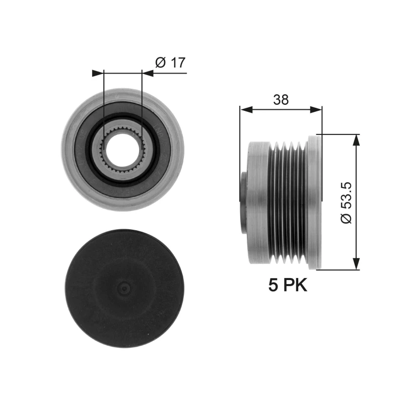 Image of GATES Tensioner pulley GATES T36035