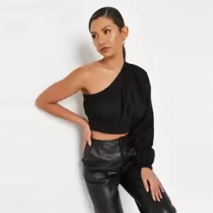 Missguided One Shoulder Top - Black