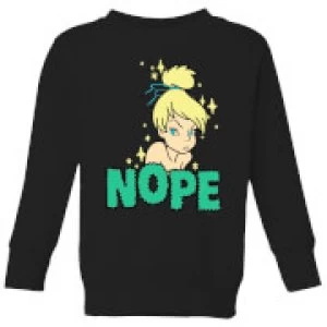 image of Disney Peter Pan Tinkerbell Nope Kids Sweatshirt - Black - 11-12 Years