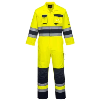 Image of Portwest Nantes Hi Vis Overall Yellow / Navy 3XL