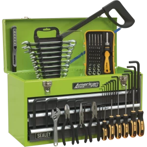 image of Sealey American Pro 3 Drawer Tool Chest + 93 Piece Tool Kit Green