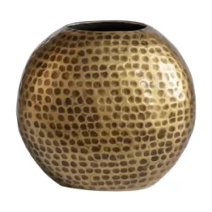 image of Gallery Interiors Small Juliana Vase in Antique Brass