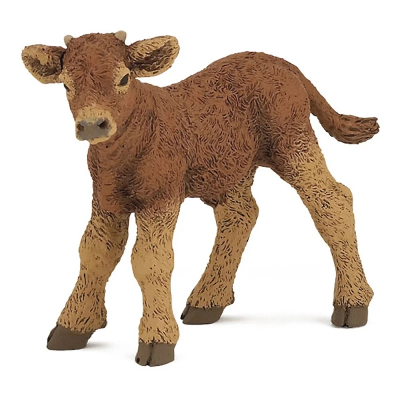Image of Papo Farmyard Friends Limousine Calf Toy Figure, 10 Months or Above, Brown (51132) Multicolor Unisex
