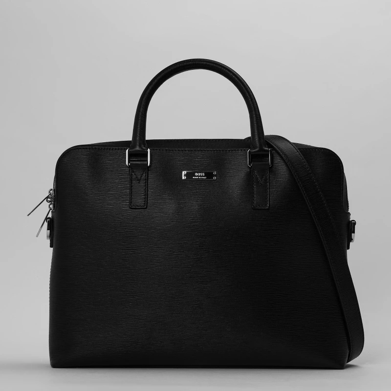 Image of Boss Mens Gallery Document Laptop Bag Black male One Size