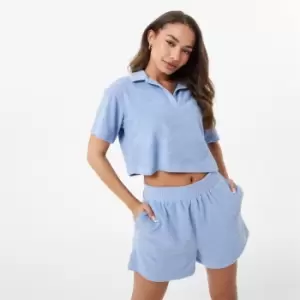 image of Jack Wills Towelling Collar Top - Blue