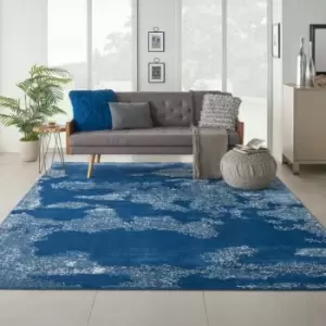 Image of Nourison - Etchings ETC03 Blue 160cm x 226cm Rectangle - Blue
