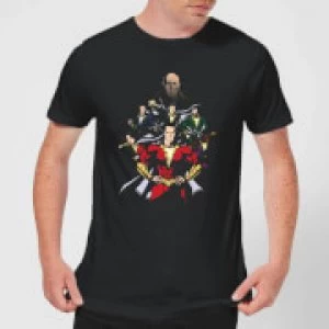 image of Shazam Team Up Mens T-Shirt - Black - M