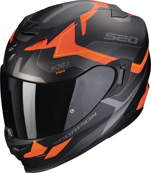 Image of Scorpion Exo-520 Evo Air Elan Matt Black-Orange Full Face Helmets L