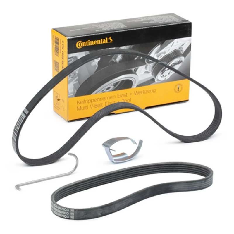 Image of CONTITECH 6PK1029 ELAST T1 V-ribbed belt set with mounting tool V-Ribbed Belt Set (542)