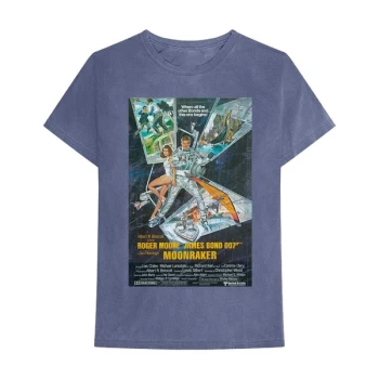 Image of James Bond 007 - Moonraker Unisex X-Large T-Shirt - Blue