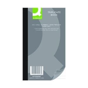 Image of Q-Connect Feint Ruled Triplicate Book 210x127mm KF04098