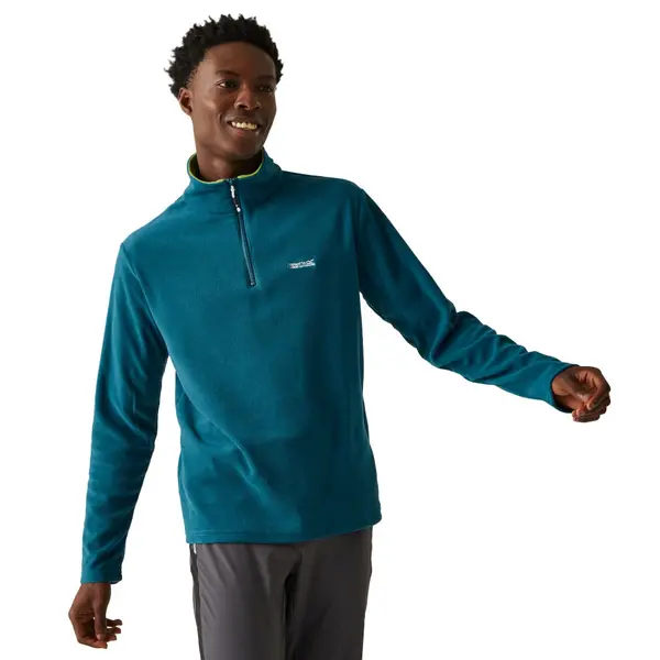 image of Regatta Mens Thompson Half Zip Light Thermal Fleece Jacket L - Chest 41-42' (104-106.5cm) Moroccan Blue RMA021-4VK-L