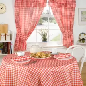 Image of Molly Gingham Check Tablecloth, Red, 52 x 52" - Emma Barclay