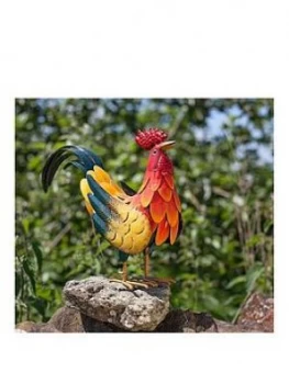 image of La Hacienda Decorative Steel Crowing Rooster