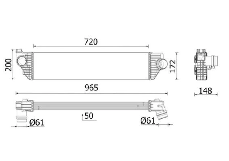 Image of Intercooler MAHLE CI 669 000P
