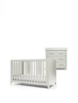 Image of Mamas & Papas Grey Melfi Cot Bed & Dresser Changer