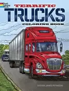 image of terrific trucks coloring book