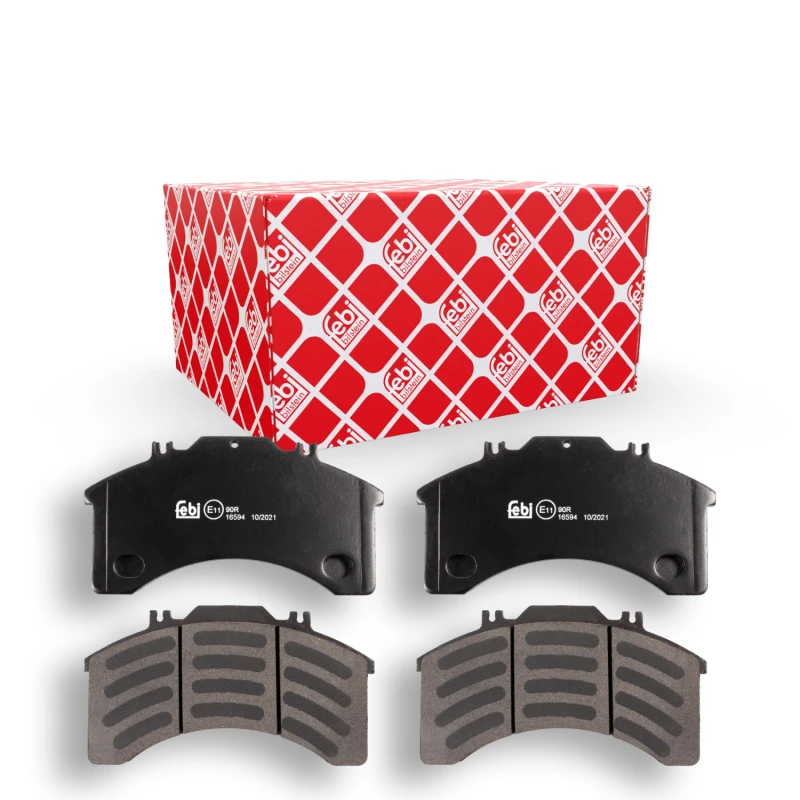 Image of FEBI BILSTEIN 16594 Brake pad set Front Axle, excl. wear warning contact Brake Pad Set,disc brake (402)