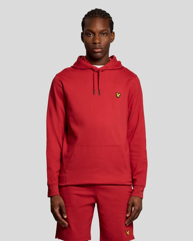 Image of Lyle & Scott Mens Sports Lightweight Hoodie in Red