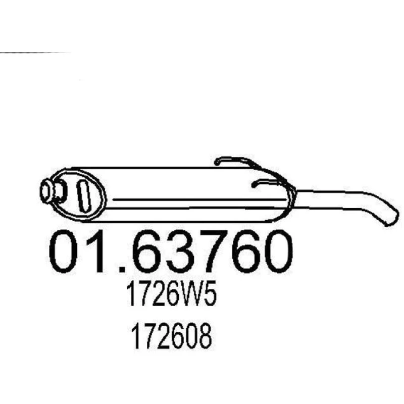 Image of MTS 01.63760 Rear silencer End Silencer (3437)