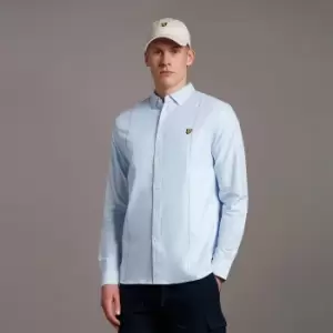 Image of Vertical Stripe Long Sleeve Oxford Shirt - Riviera - S