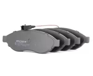 Image of RIDEX Brake pad set FIAT,PEUGEOT,CITROEN 402B0219 1607878380,1611457380,1611839180 1612433880,1612433980,1623842480,425356,425357,425358,425461,425462