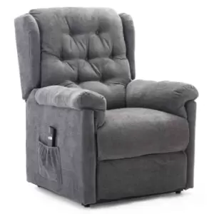 image of Barnsley Fabric Rise Recliner - Charcoal