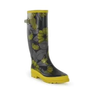 Image of Regatta Orla Kiely Fleece Lined Hi Wellington - WntrHela/Yel