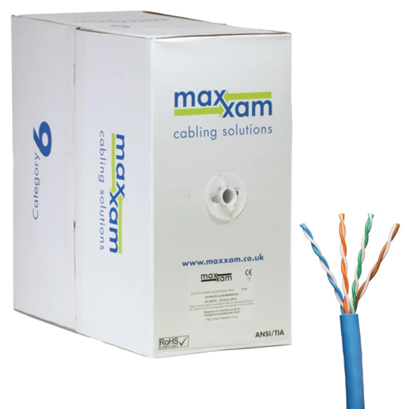 Image of Cablenet Cat6 Blue U/UTP LSOH 23AWG Solid CPR Dca Cable 305m Reelex Bo