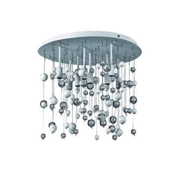 Image of Neve 8 Light Medium Blown Glass Bubbles Cluster Pendant White, G9