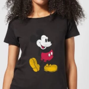 Disney Mickey Mouse Classic Kick Womens T-Shirt - Black - 5XL