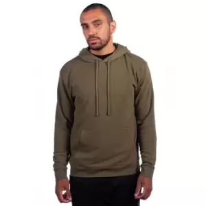 image of Next Level Unisex Adult Sueded Hoodie (S) (Military Green)