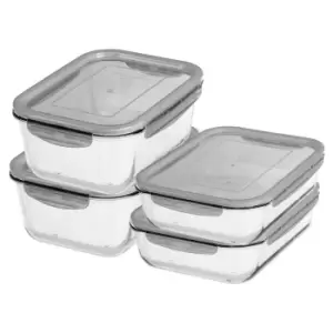 image of Smartstore Bundle Set Of High Lidded Quality Glass Food Storage Items X4