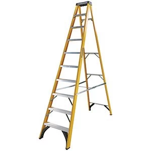 image of Youngman S400 10 Tread Fibreglass Stepladder