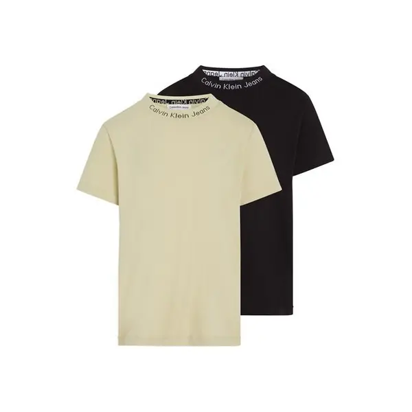 Image of Calvin Klein Jeans 2 Pack Logo T-Shirts Juniors - Multi One Size