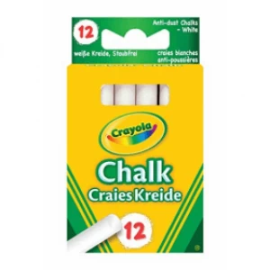 image of Crayola Anti-Dust Chalk - White (12 Pack)