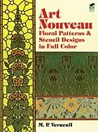 Image of art nouveau floral patterns and stencil designs in full color