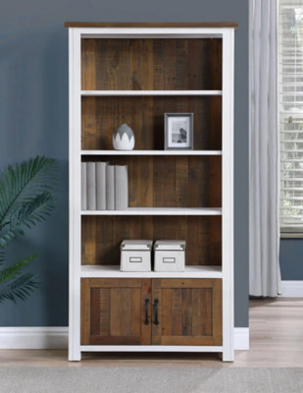 Image of Baumhaus Splash Of White - Large Open Bookcase With Doors