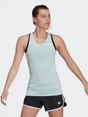 Image of adidas Adizero Primeblue Tank Top, Black/White Size XS Women