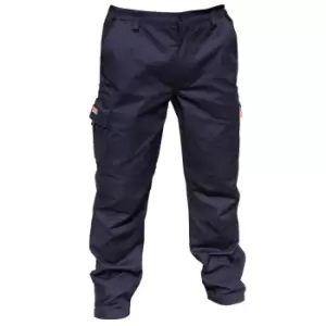 Image of Result Mens Stretch Work Trousers / Pants (32 Inch Leg Length) (34a) (Navy Blue)