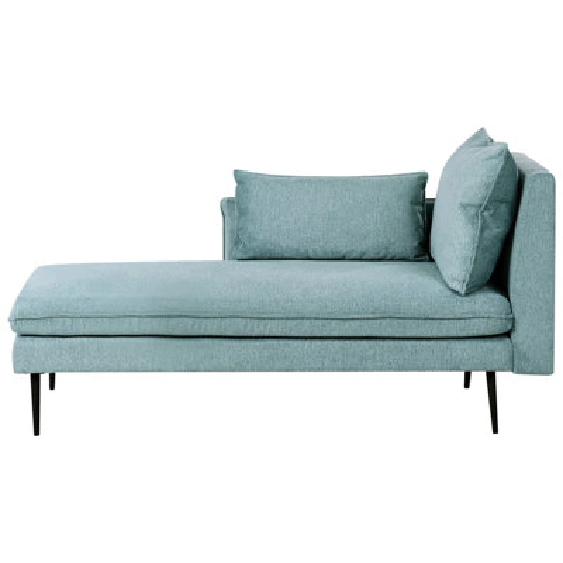 Image of Beliani Right-Hand Chaise Lounge Yerres Fabric Light Blue