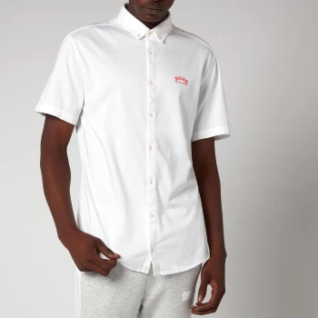 Image of Hugo Boss Athleisure Biadia Short Sleeve Shirt White Size M Men
