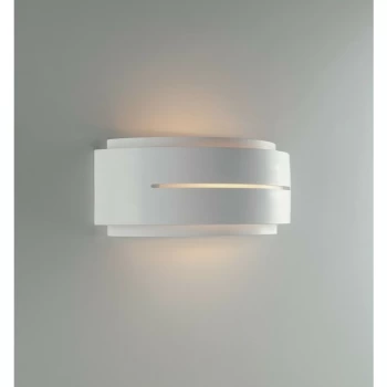 Image of Fan Europe Lighting - Fan Europe Scott - Flush Paintable Plaster Wall Light, White, E14