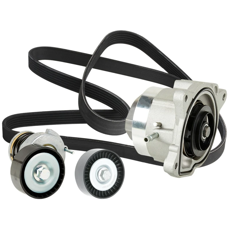 Image of RIDEX 4172P0102 Water Pump + V-Ribbed Belt Kit with water pump, Check alternator freewheel clutch & replace if necessary Water Pump + V-Ribbed Belt K