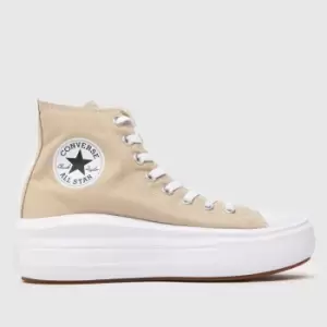 image of Converse Beige All Star Move Trainers